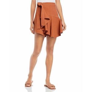 NWT A.L.C Adelaide Linen Blend Ruffle Wrap Skirt